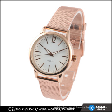 casual luxury watch rose gold tone watch mesh band stainless steel material